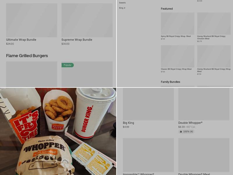 Burger King Menu