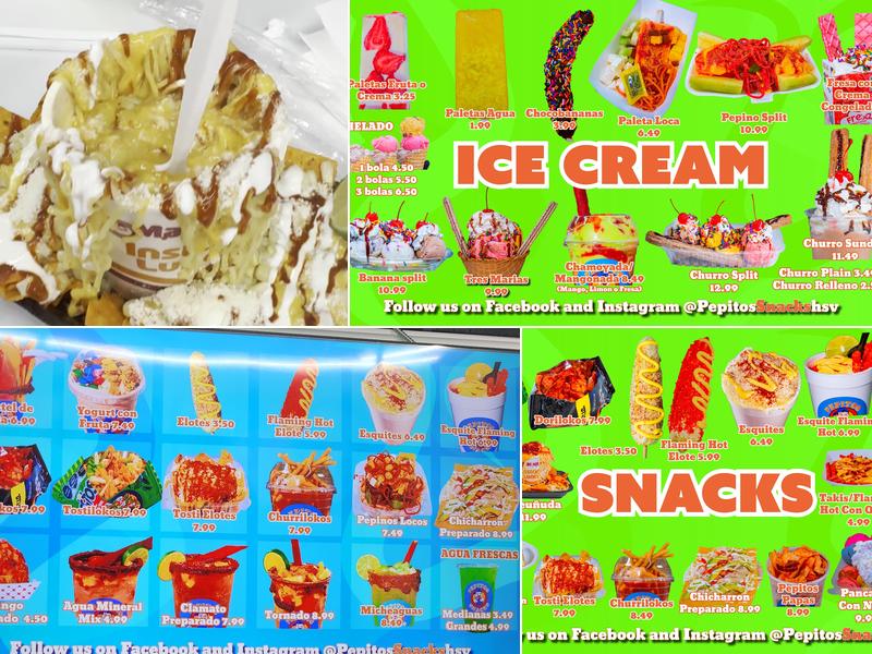 Pepitos Snacks Menu