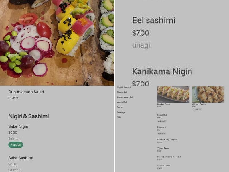 Oishi Sushi and Ramen Menu