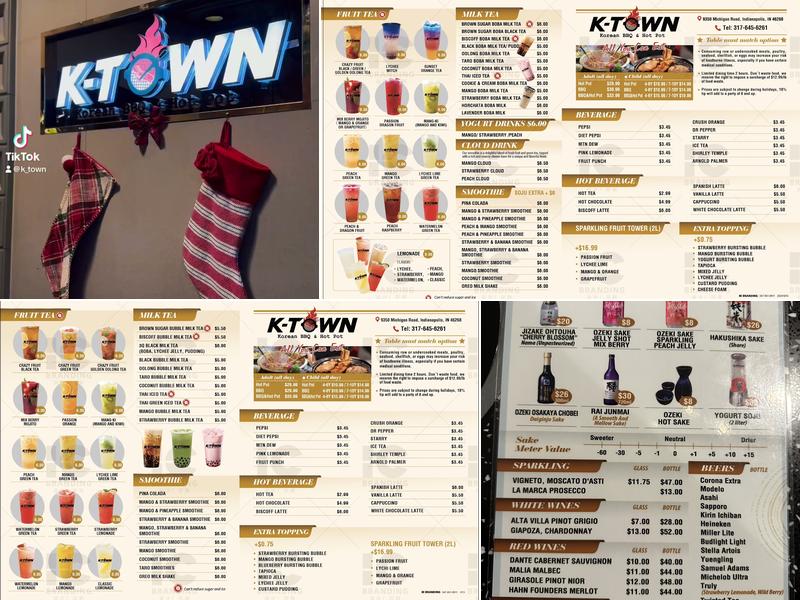 K-TOWN Korean BBQ & Hot Pot Menu