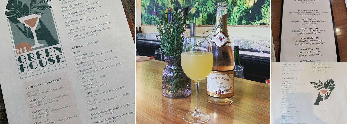 The Green House Menu