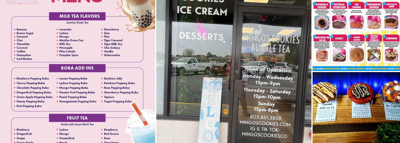 Mingos Cookies & Bubble Tea Menu