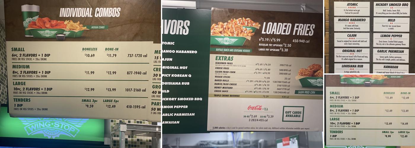 Wingstop Menu