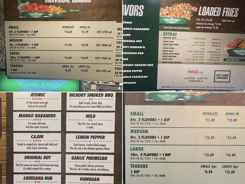 Wingstop Menu