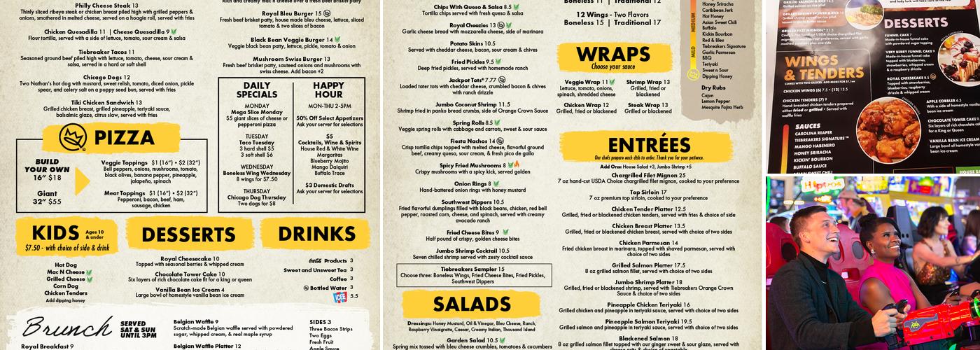 Tiebreakers Menu