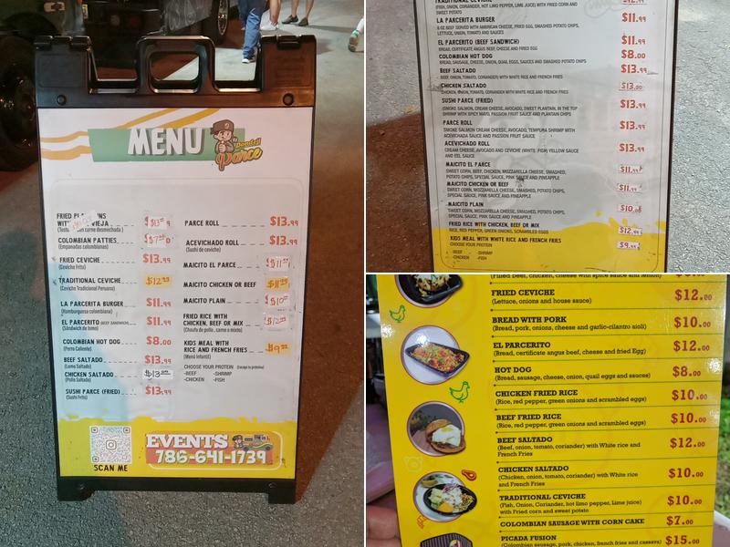 Dondel Parce Menu