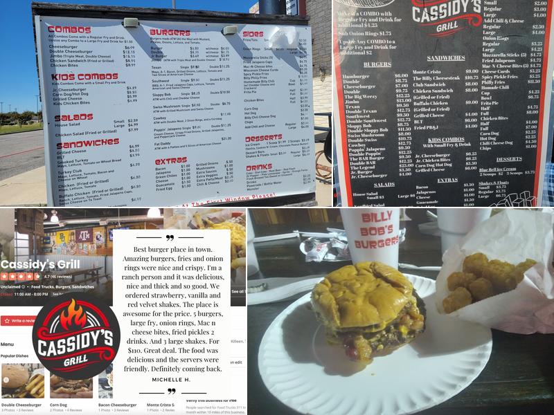 Cassidy's Grill Menu