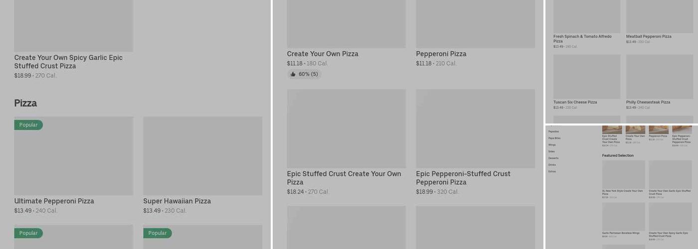 The Standard Diner Menu