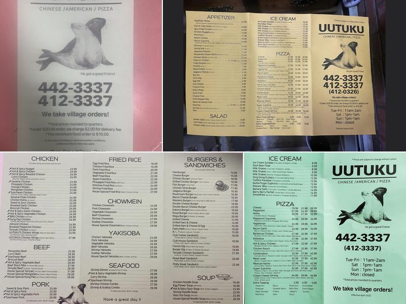Uutuku Menu