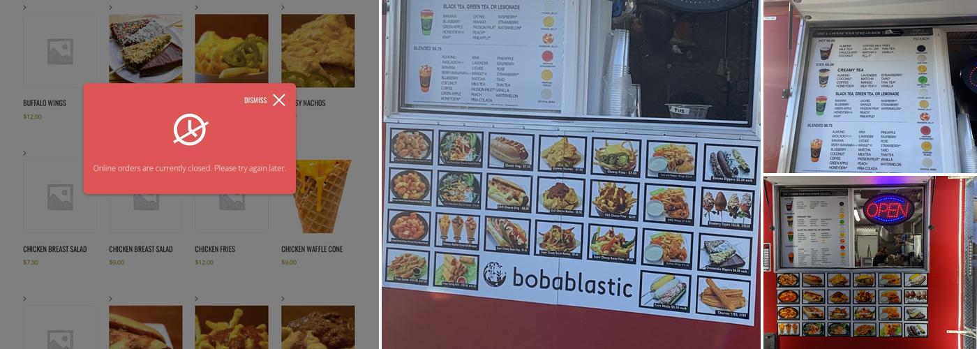 Bobablastic Menu