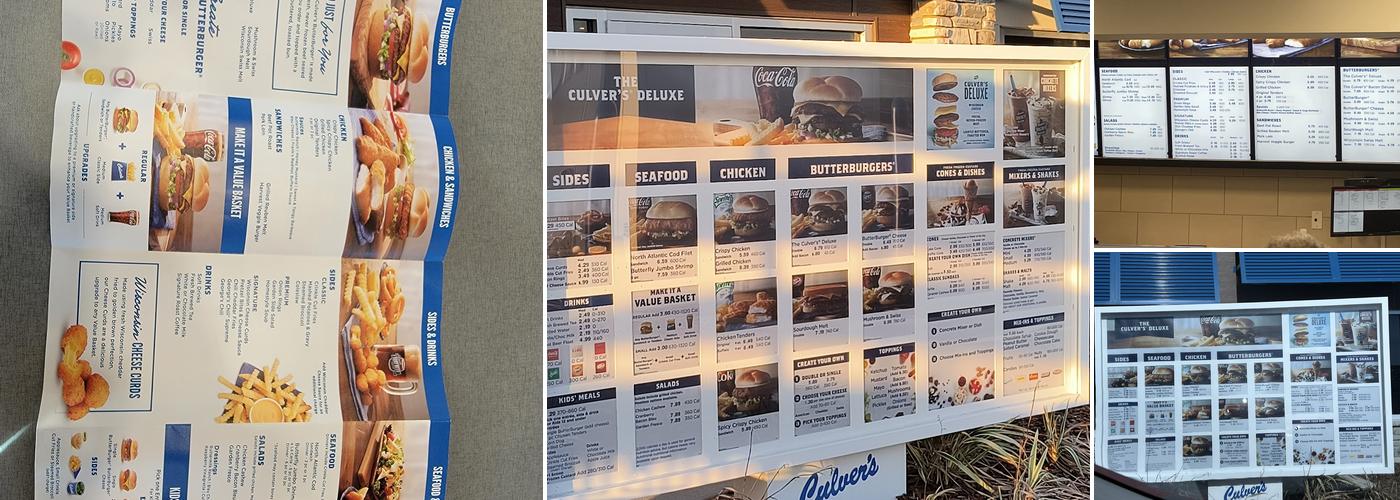 Culver’s Menu