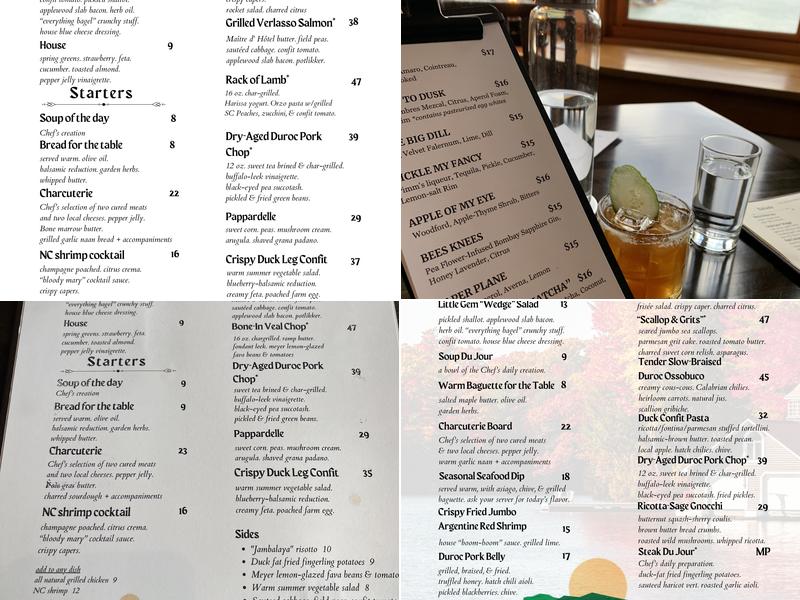 Appalachia Restaurant Menu