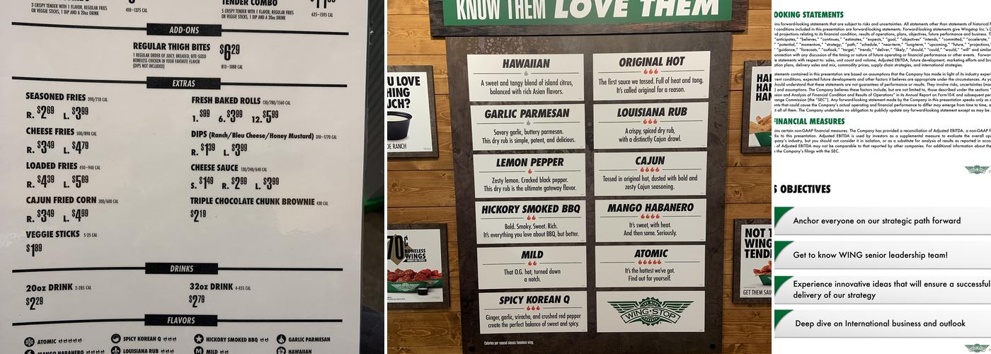 Wingstop Menu