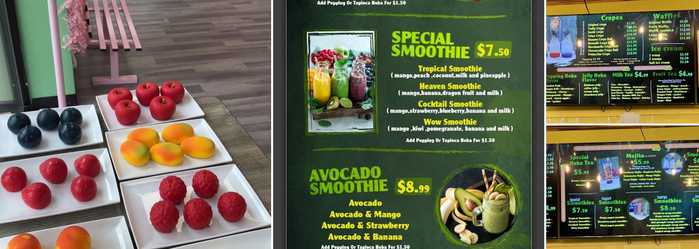 Sweet Corner Menu