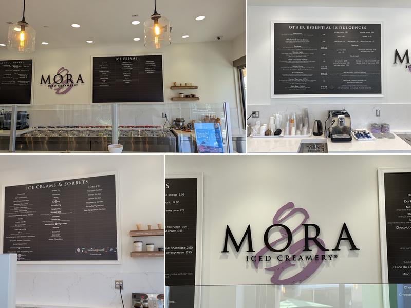 Mora Iced Creamery Menu