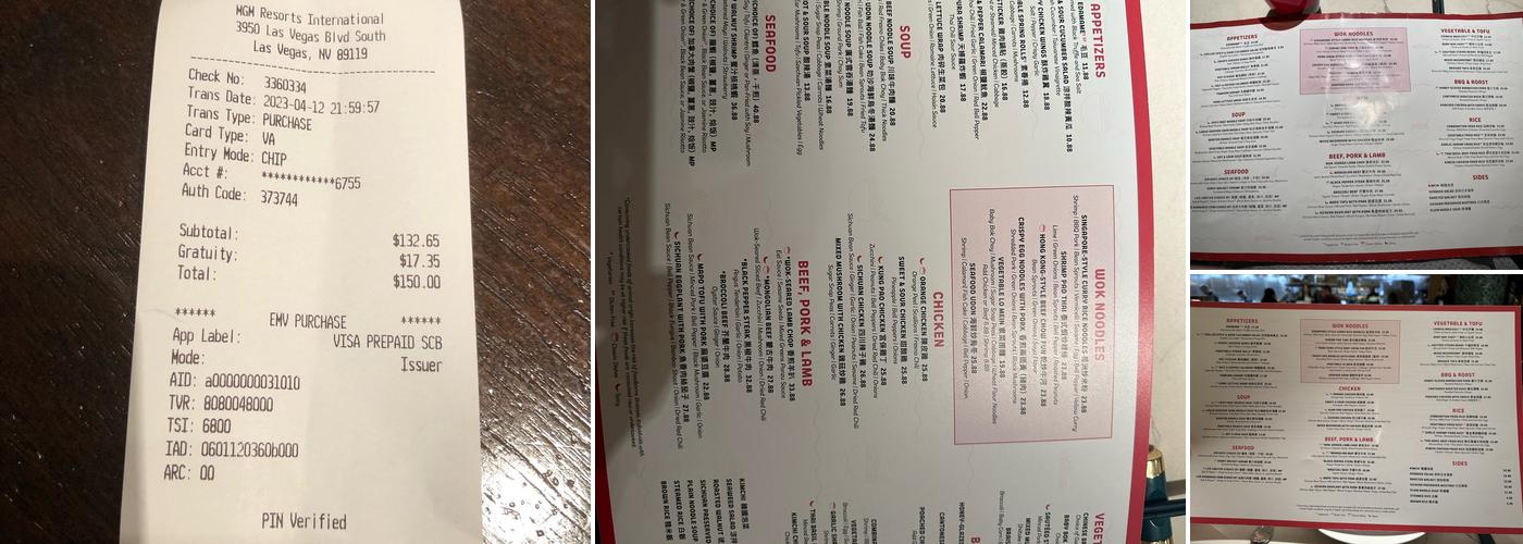 Grand Wok Noodle Bar Menu