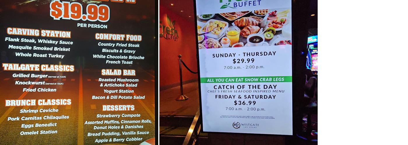Fresh Buffet Menu