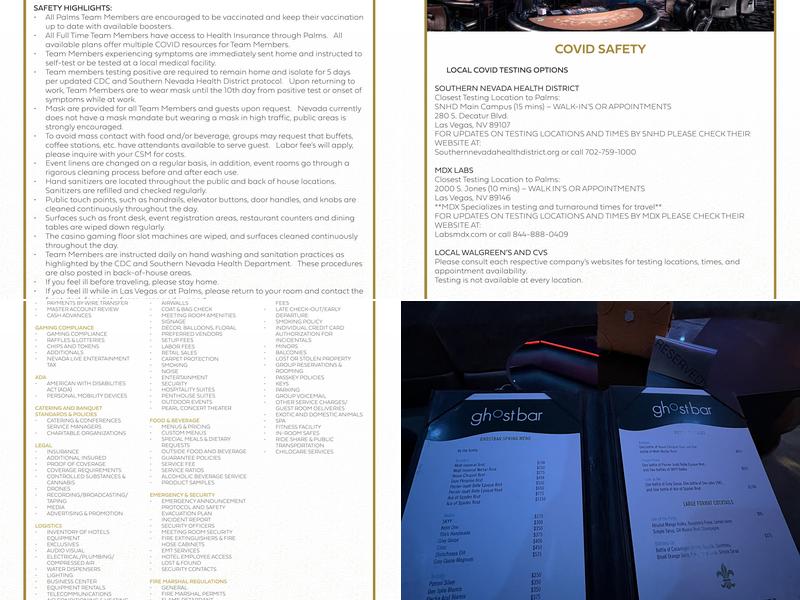 Ghostbar Menu