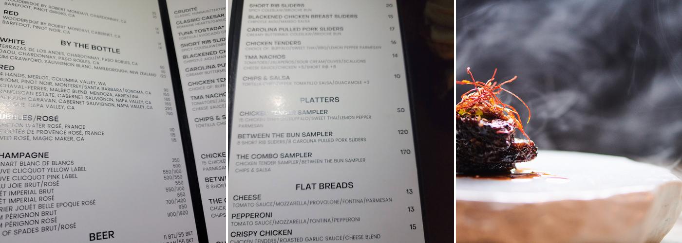 Hyde Lounge Menu