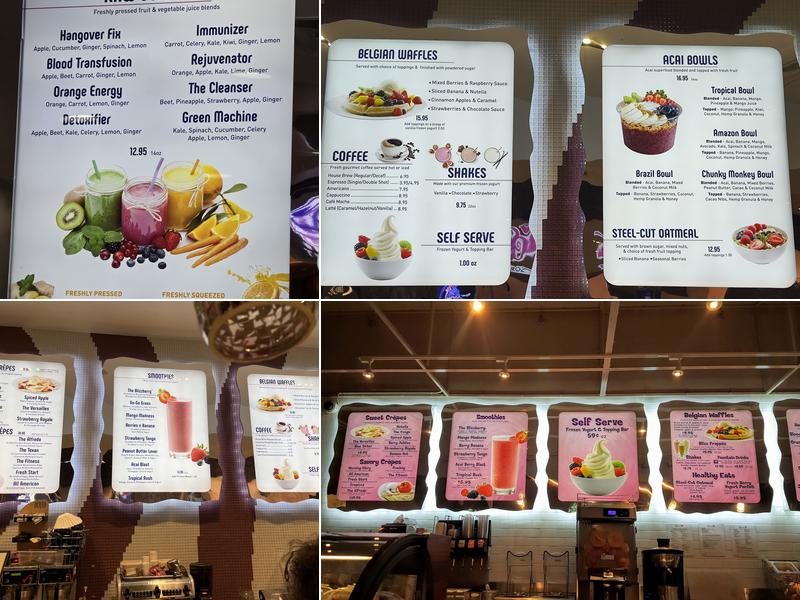 Blizz Frozen Yogurt Menu