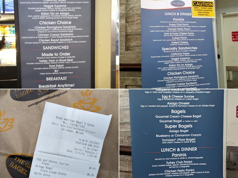 The Great American Bagel Bakery Menu