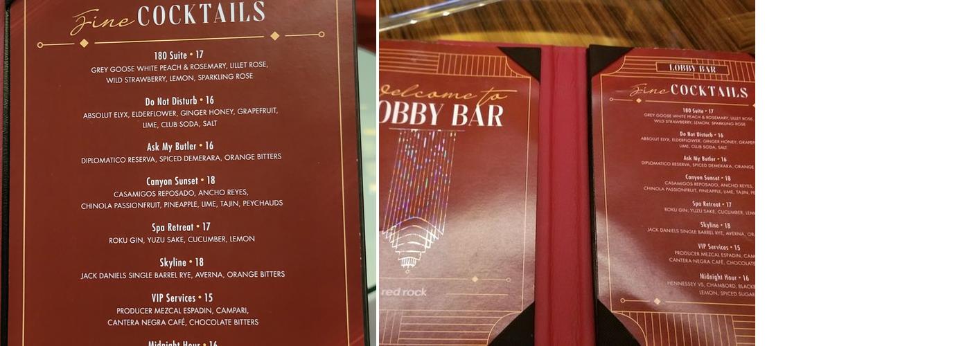 Lobby Bar Menu