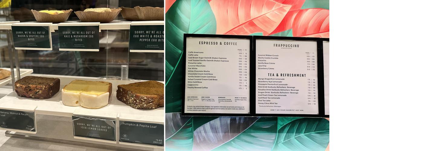 Starbucks Menu