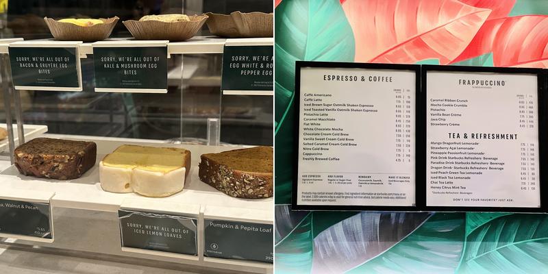 Starbucks Menu