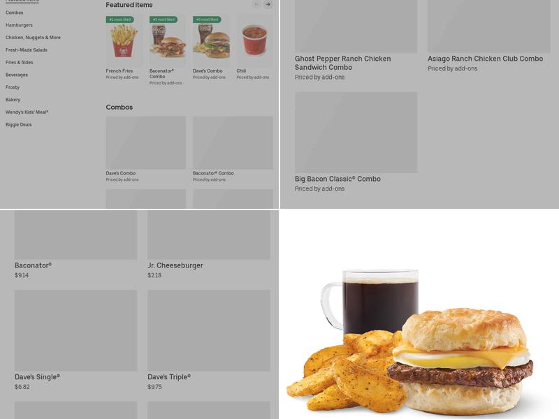 Wendy's Menu