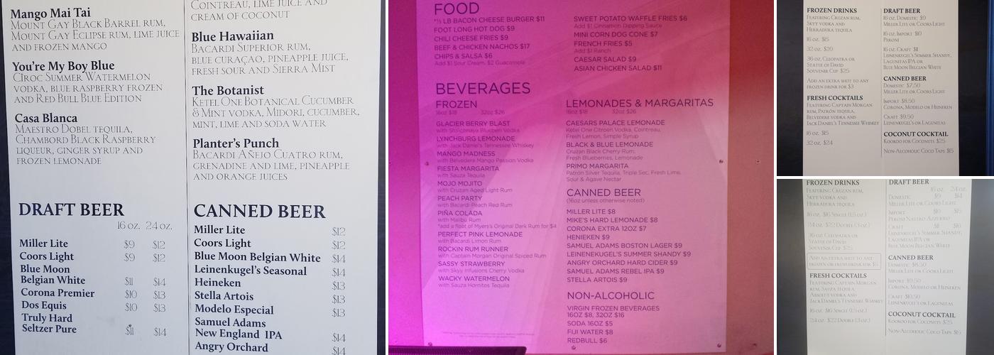 Spanish Steps Menu