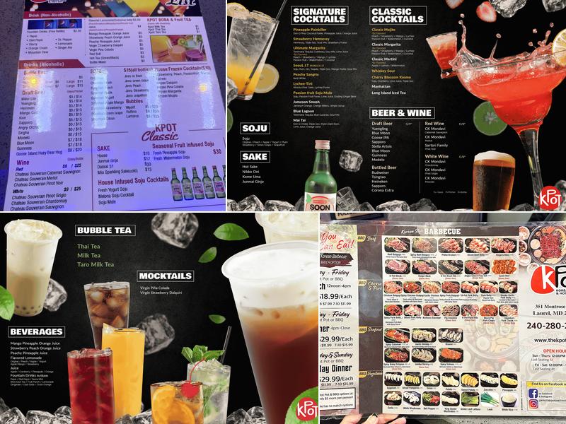 KPot Korean BBQ & Hot Pot Menu