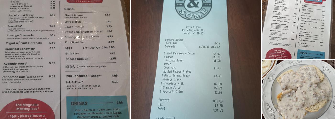Grits & Some Breakfast Restaurant Menu