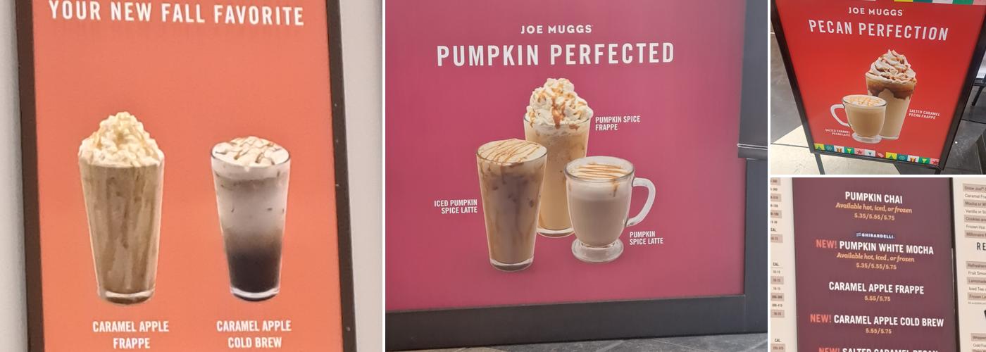 Joe Muggs Coffee Menu