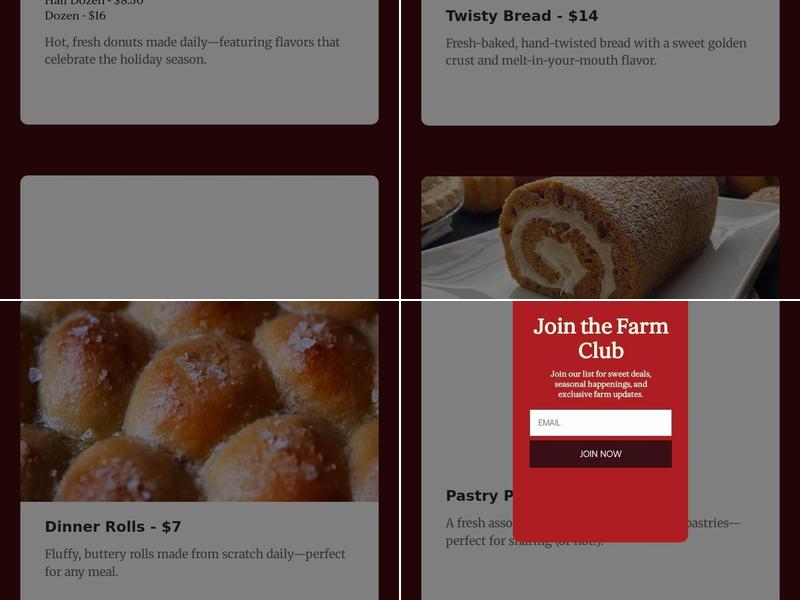 The Crate Room at HVO Menu