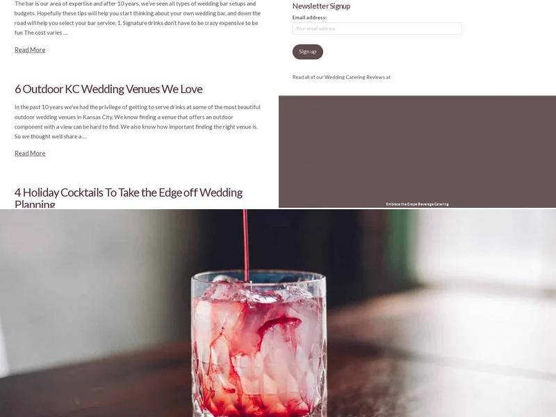 Embrace the Grape Beverage Catering Menu