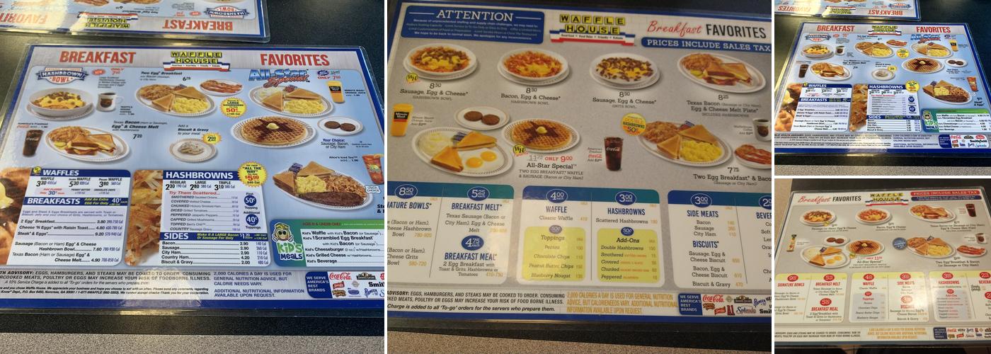 Waffle House Menu