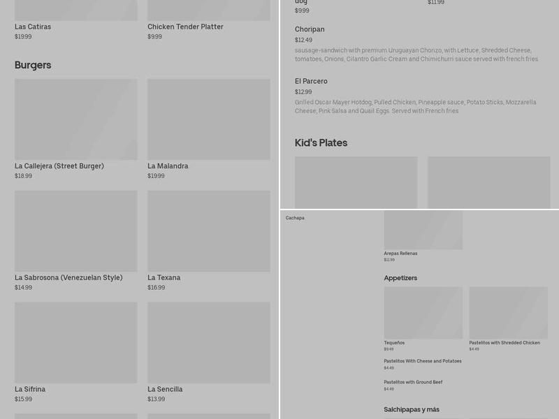 La Sabrosita Restaurant & Catering Menu