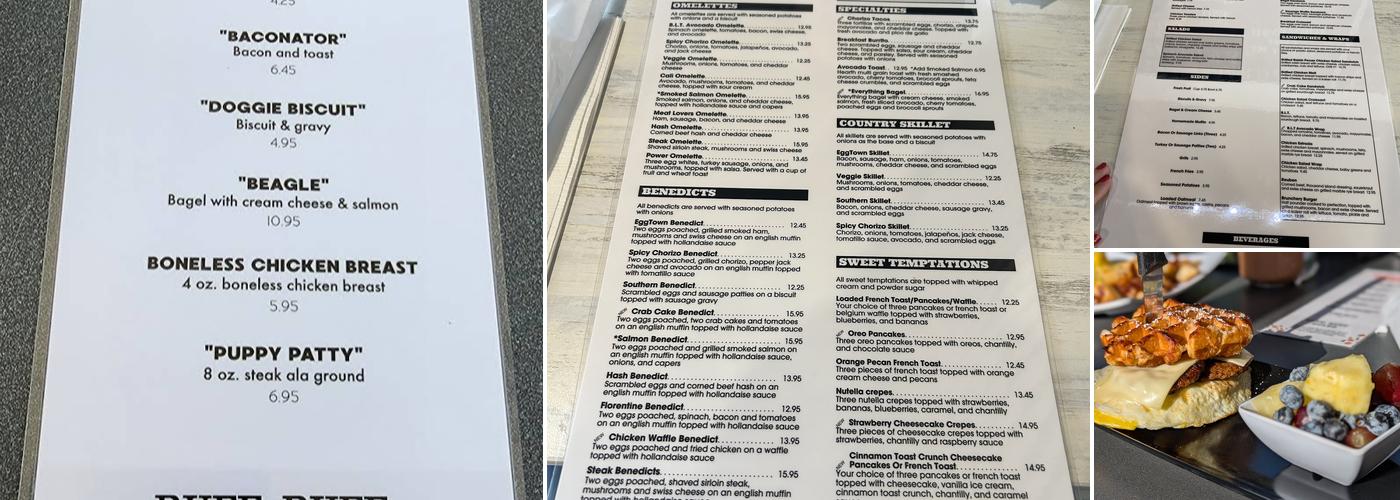 EggTown - Lithia Menu