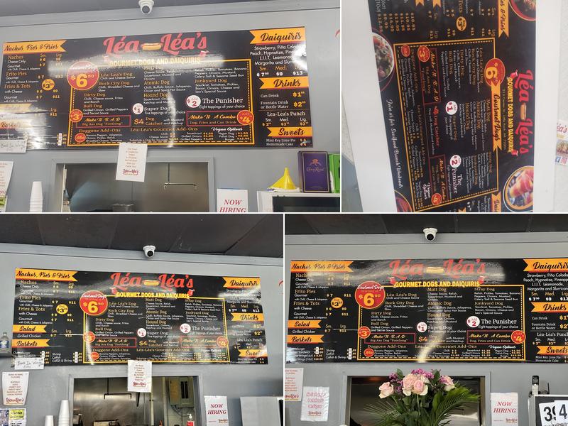 Léa-Léa’s Gourmet Dogs Menu