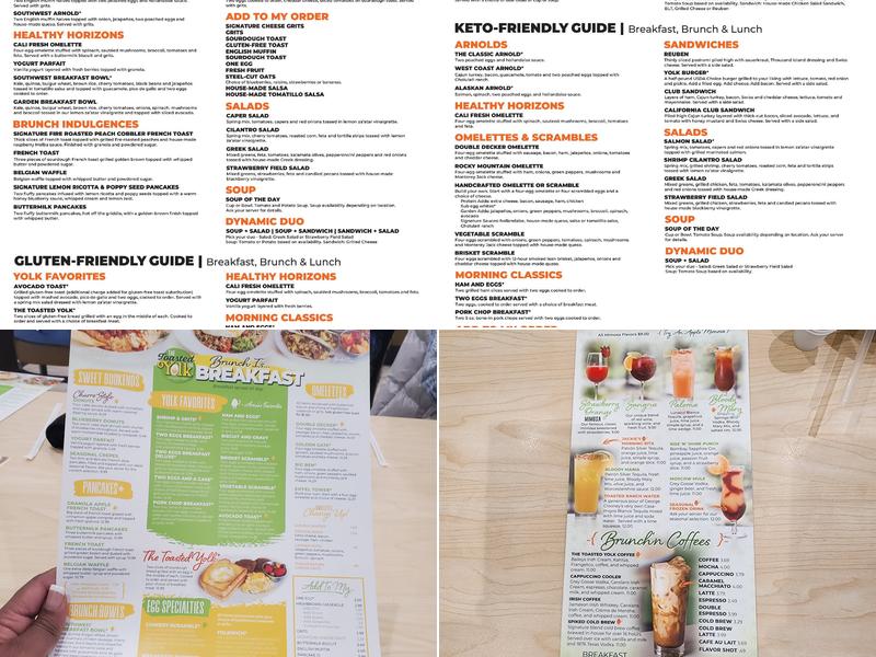 The Toasted Yolk Cafe Menu