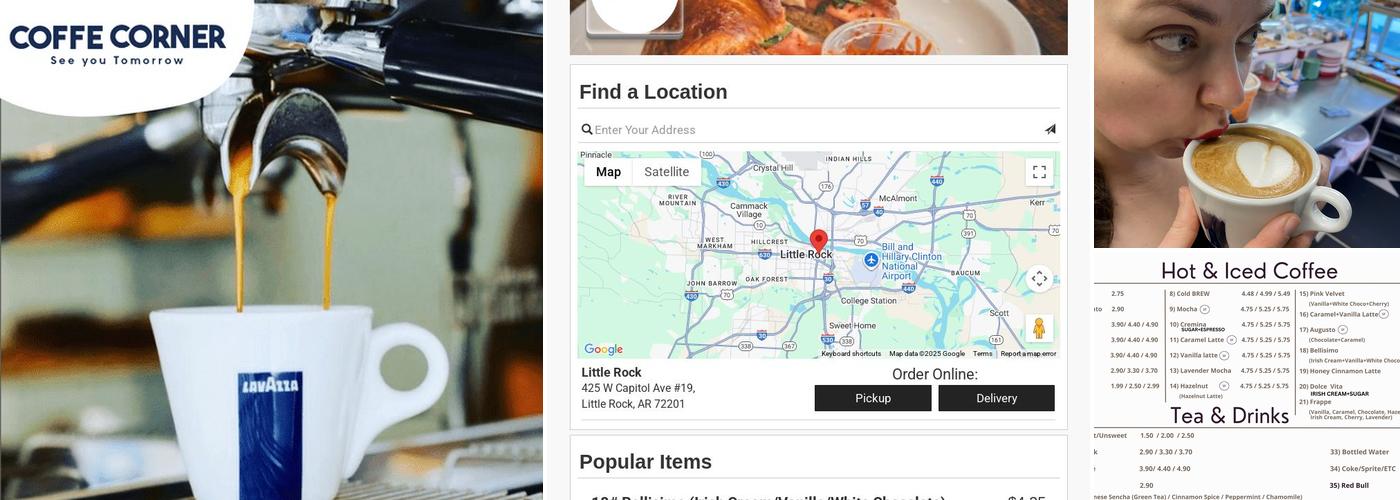 Italian Coffee Corner Menu