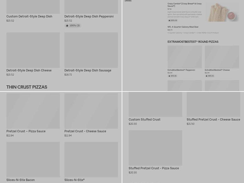 Little Caesars Pizza Menu