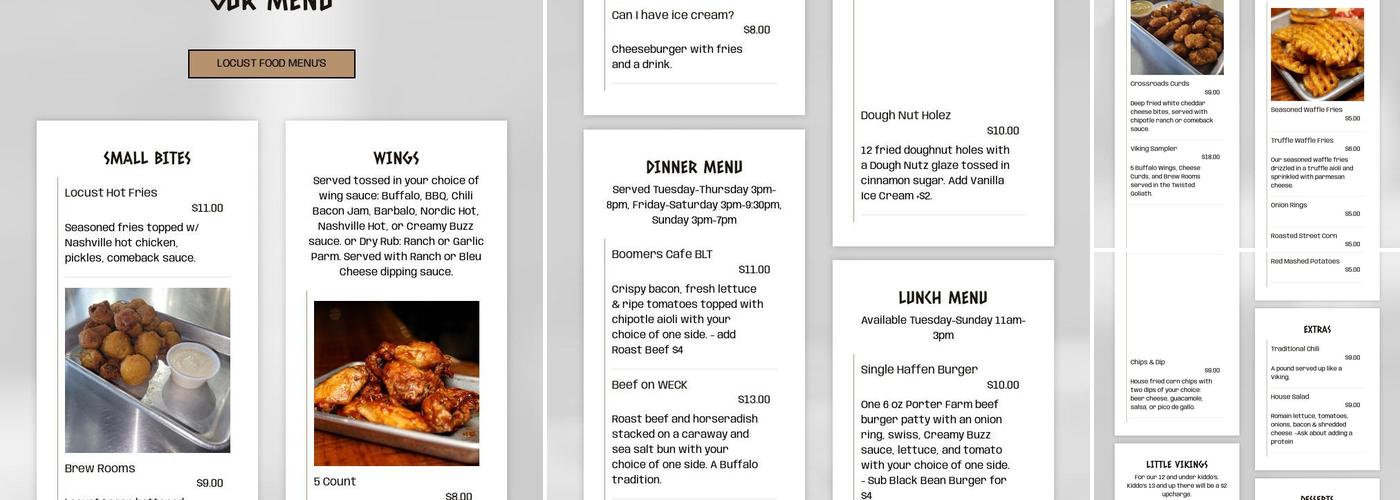 Buzzed Viking Brewing Co. & Meadery Locust Menu