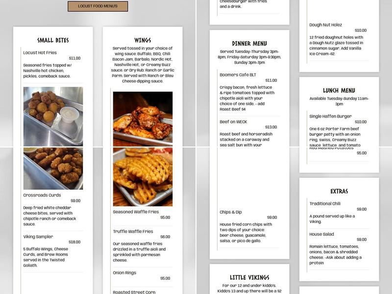 Buzzed Viking Brewing Co. & Meadery Locust Menu