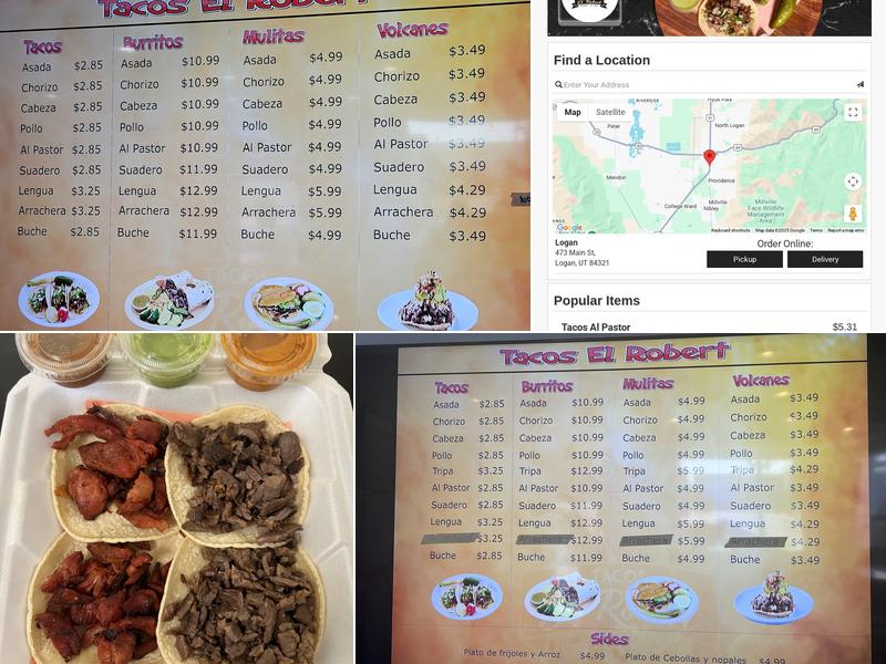 Tacos el Robert Menu