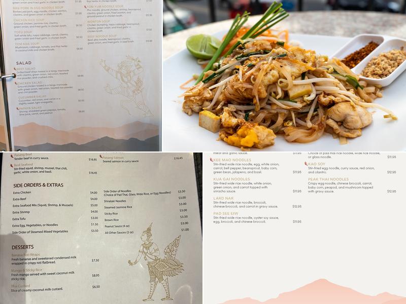 Peak Thai Lombard Menu