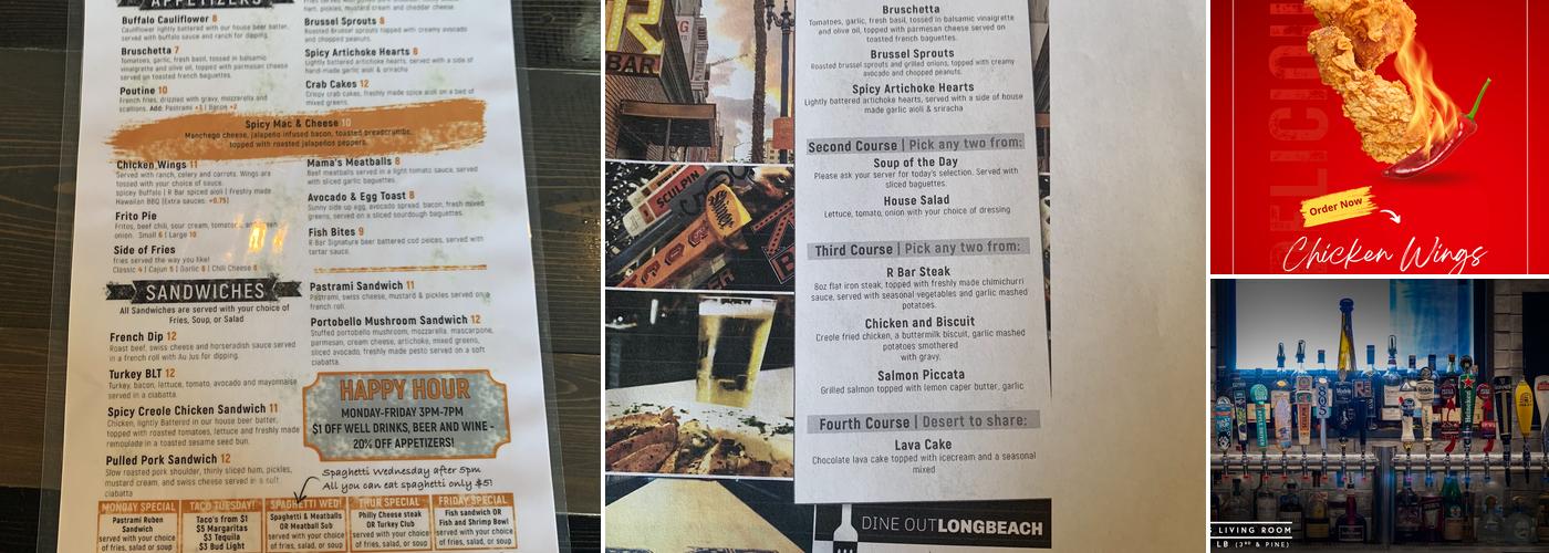 R Bar Menu