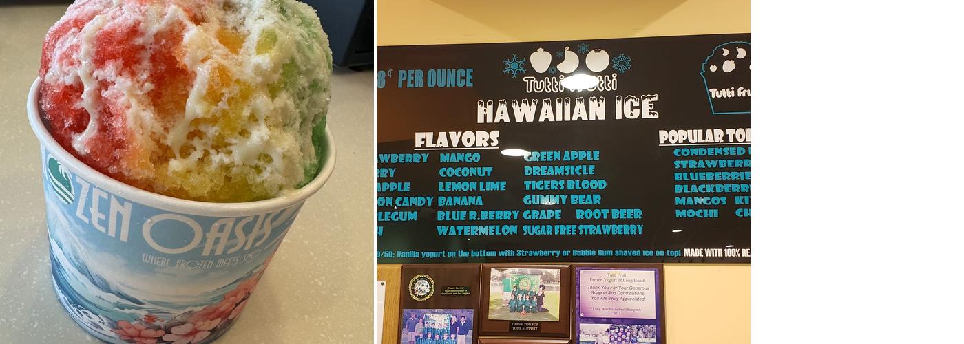 Frozen Oasis Menu