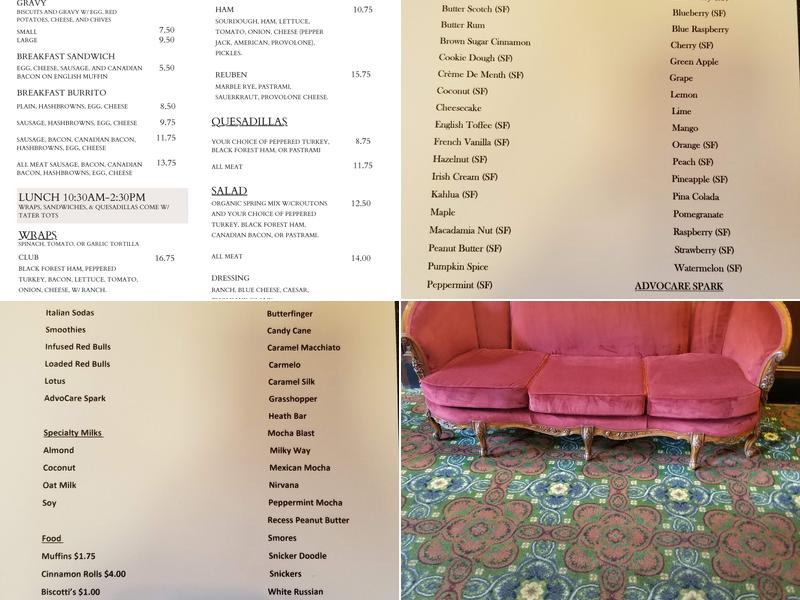 Monticello Coffee House & Lounge LLC Menu