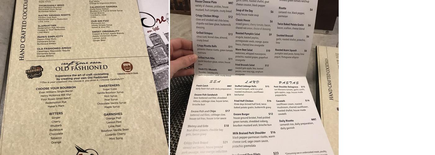 Encore Menu
